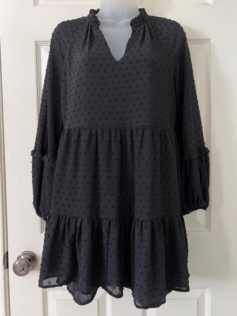 Flowy Clip Dot Mini Dress